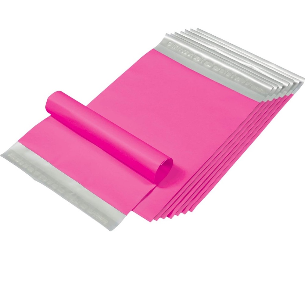Quality Park Large Poly Mailers, 10x13 Lightweight Shipping Envelopes 100 Pink
